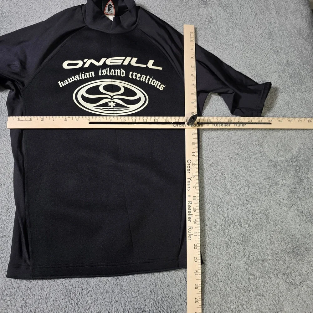 O'Neill Mens XL Rash Guard Black Hawaiian Island Creations HIC Vintage 3301 USA